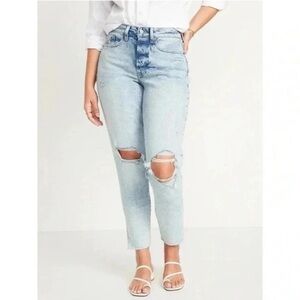 OLD NAVY High Rise Curvy OG Straight Jeans